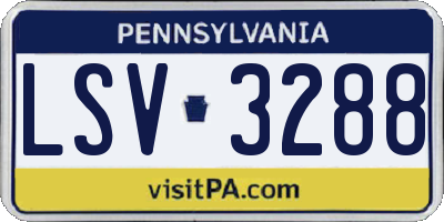PA license plate LSV3288