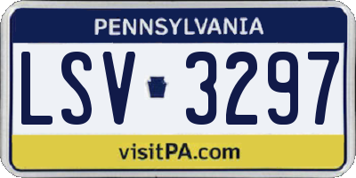 PA license plate LSV3297