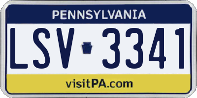 PA license plate LSV3341