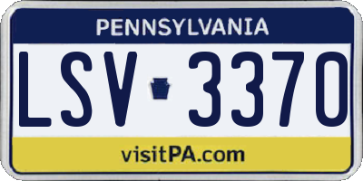 PA license plate LSV3370