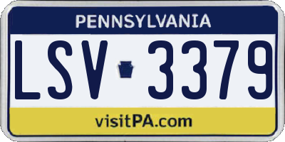 PA license plate LSV3379