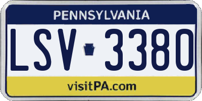 PA license plate LSV3380