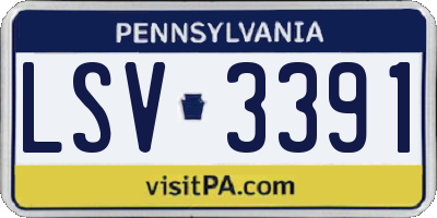 PA license plate LSV3391