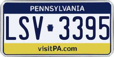 PA license plate LSV3395