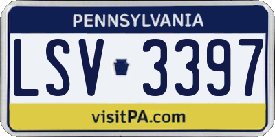 PA license plate LSV3397