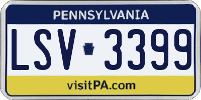 PA license plate LSV3399