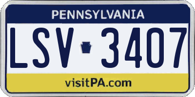 PA license plate LSV3407