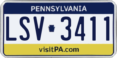PA license plate LSV3411