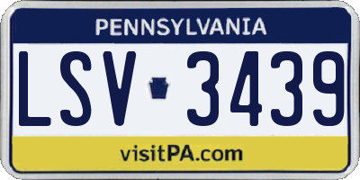 PA license plate LSV3439