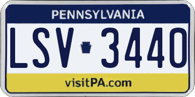 PA license plate LSV3440
