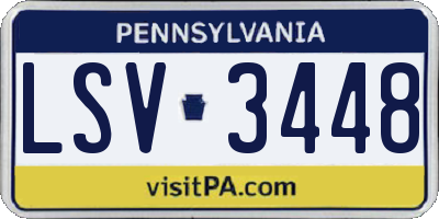 PA license plate LSV3448