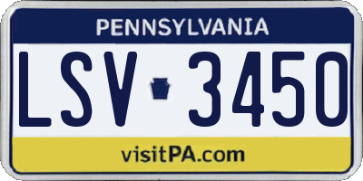 PA license plate LSV3450