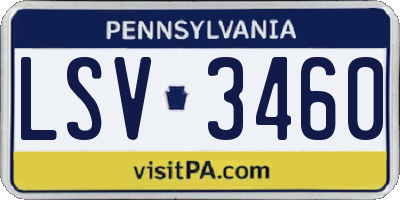 PA license plate LSV3460