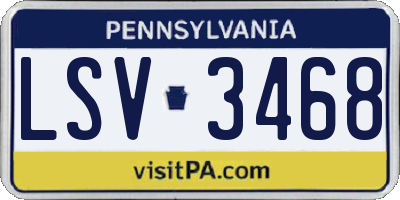PA license plate LSV3468