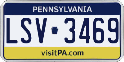 PA license plate LSV3469