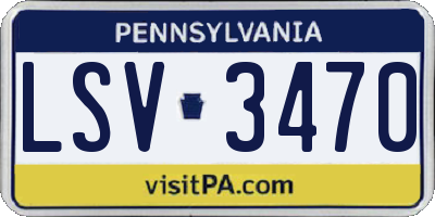 PA license plate LSV3470