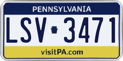 PA license plate LSV3471