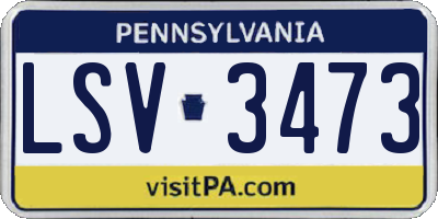 PA license plate LSV3473
