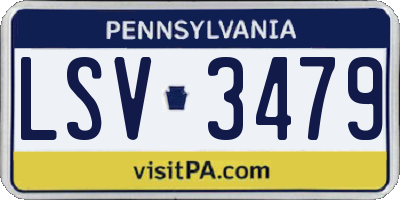 PA license plate LSV3479