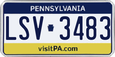 PA license plate LSV3483