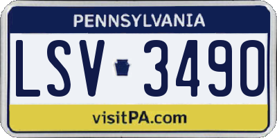 PA license plate LSV3490