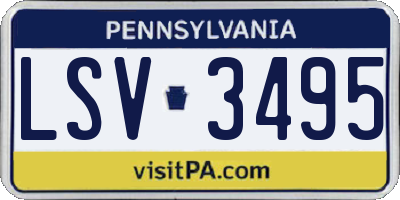 PA license plate LSV3495
