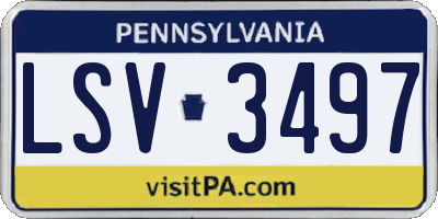 PA license plate LSV3497