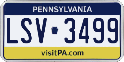 PA license plate LSV3499