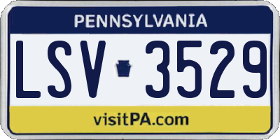 PA license plate LSV3529