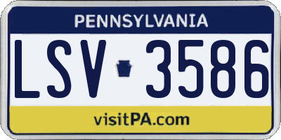 PA license plate LSV3586
