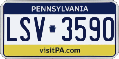 PA license plate LSV3590