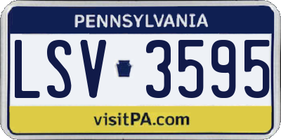 PA license plate LSV3595