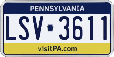 PA license plate LSV3611