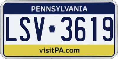 PA license plate LSV3619