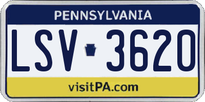 PA license plate LSV3620