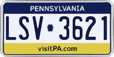 PA license plate LSV3621