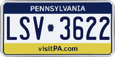 PA license plate LSV3622