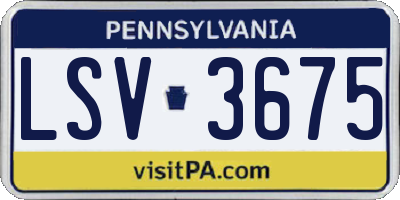 PA license plate LSV3675