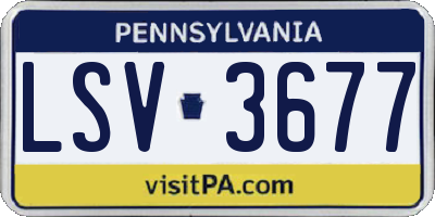 PA license plate LSV3677