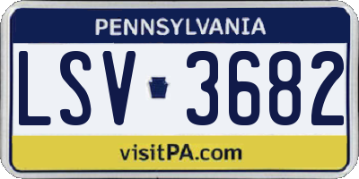 PA license plate LSV3682