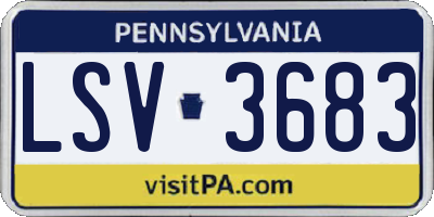 PA license plate LSV3683