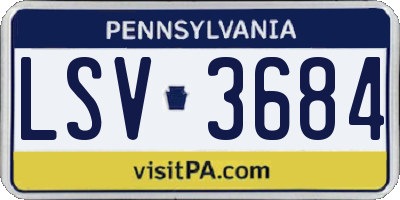 PA license plate LSV3684