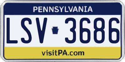 PA license plate LSV3686