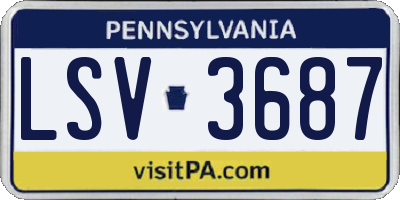PA license plate LSV3687