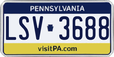 PA license plate LSV3688