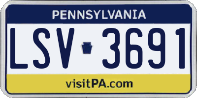 PA license plate LSV3691