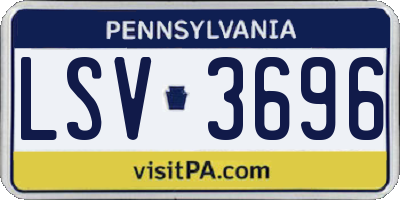 PA license plate LSV3696