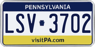 PA license plate LSV3702