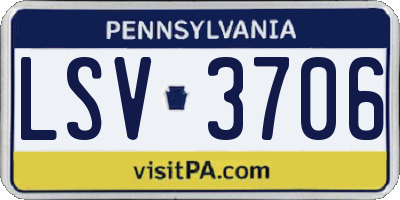 PA license plate LSV3706