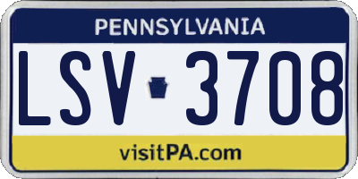 PA license plate LSV3708